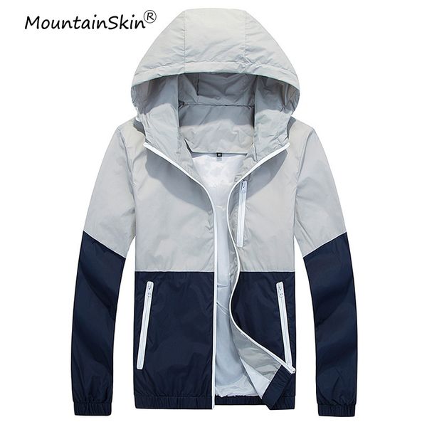 mountainskin men's summer jackets quick dry male hooded coats men women spring autumn jacket patchwork men brand outerwear la515, Black;brown
mountainskin men's summer jackets quick dry male hooded coats men women spring autumn jacket patchwork men brand outerwear la515, Black;brown
