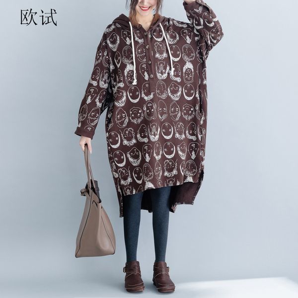 women harajuku fleece jacket long hoodies long sleeve art printed thick winter plus size jackets casual loose coats 4xl 5xl 2018, Black
women harajuku fleece jacket long hoodies long sleeve art printed thick winter plus size jackets casual loose coats 4xl 5xl 2018, Black