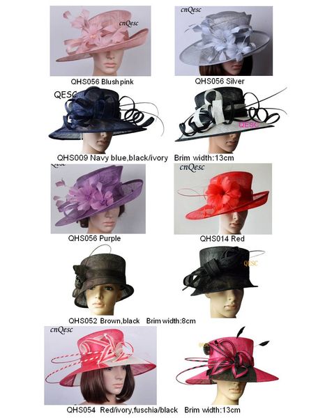 

Широкими полями sinamay шляпы для церкви,Кентукки Дерби,свадьба,партия,гонки,продавать в смешивать стили смешивать цвета
