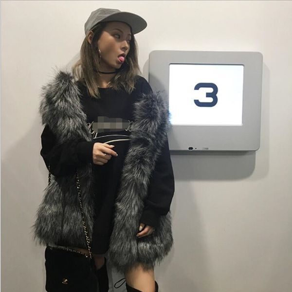autumn/winter new luxury faux warm women coat korean mid-length women fur waistcoats fluffy faux fur vest, Black
autumn/winter new luxury faux warm women coat korean mid-length women fur waistcoats fluffy faux fur vest, Black