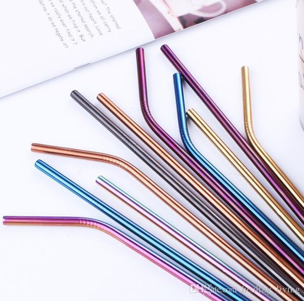 stainless steel colored drinking straws 8.5"/ 9.5" /10.5" bent and straight reusable drinking straws ing 
stainless steel colored drinking straws 8.5"/ 9.5" /10.5" bent and straight reusable drinking straws ing