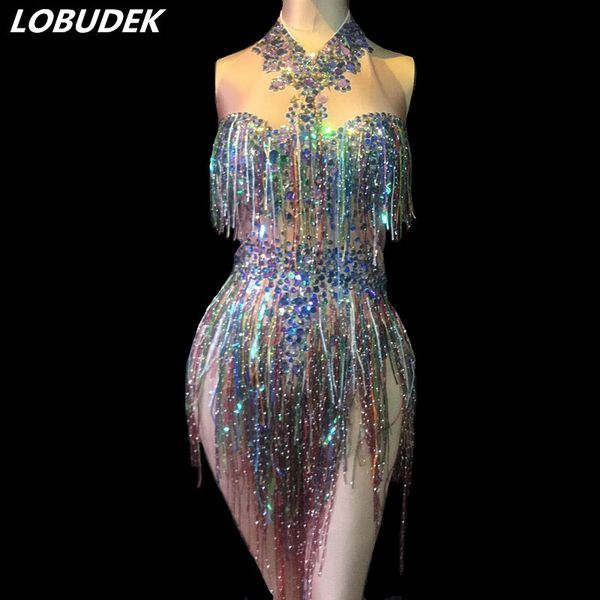 2 style colorful tassels flashing crystals sequins bodysuit backless rhinestones bodysuits nightclub teams dance costumes ds stage wear, Black;red
2 style colorful tassels flashing crystals sequins bodysuit backless rhinestones bodysuits nightclub teams dance costumes ds stage wear, Black;red