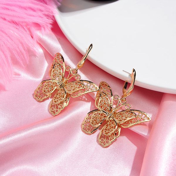 just feel 2pcs/set hollow double-deck butterfly drop earring gold color metal earring sets women fashion wedding jewelry gift, Silver
just feel 2pcs/set hollow double-deck butterfly drop earring gold color metal earring sets women fashion wedding jewelry gift, Silver