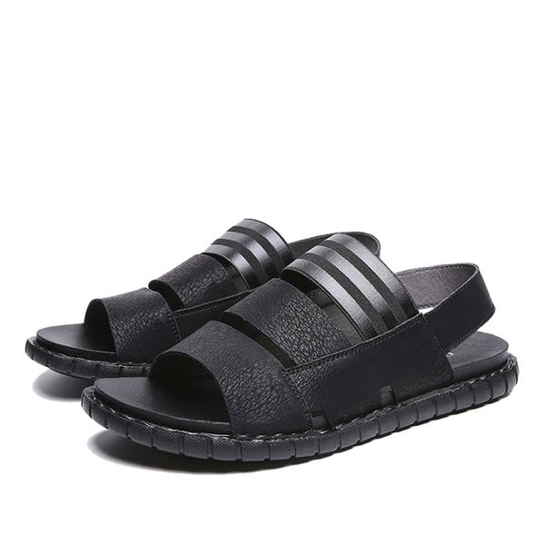 new 2019 men sandals summer breathable leisure slippers shoes male light leather comfortable soft non-slip beach shoes, Black
new 2019 men sandals summer breathable leisure slippers shoes male light leather comfortable soft non-slip beach shoes, Black