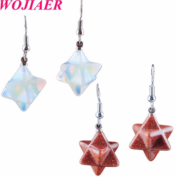 wojiaer natural rose quartz opal amethyst gem stone dangle earrings octagonal star beads for women jewelry br319, Silver
wojiaer natural rose quartz opal amethyst gem stone dangle earrings octagonal star beads for women jewelry br319, Silver