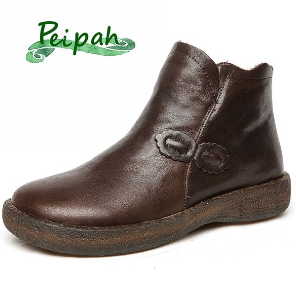 peipah new handmade genuine leather woman winter boots 2019 women flat with ankle boots female zip shoes short plush botas mujer, Black
peipah new handmade genuine leather woman winter boots 2019 women flat with ankle boots female zip shoes short plush botas mujer, Black