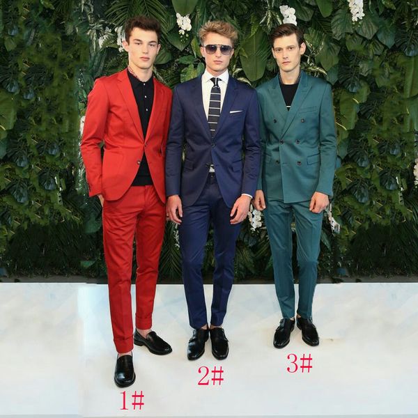 red men blazers blue groom tuxedo green men suits for wedding suits pants two buttons slim fit costume homme 2piece coat terno masculino, Black;gray
red men blazers blue groom tuxedo green men suits for wedding suits pants two buttons slim fit costume homme 2piece coat terno masculino, Black;gray