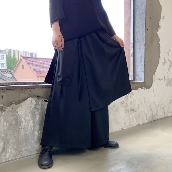male loose wide leg harem trouser skirt pants men japan streetwear style vintage casual kimono pant, Black
male loose wide leg harem trouser skirt pants men japan streetwear style vintage casual kimono pant, Black