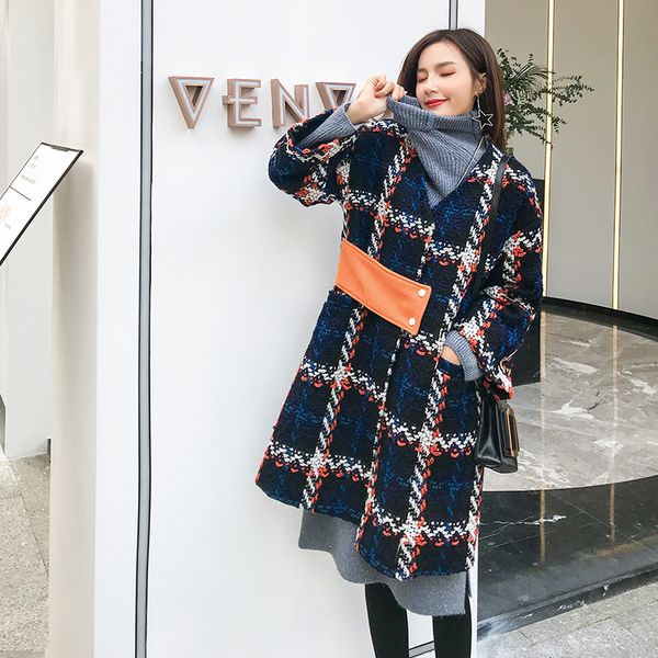 new thicken plaid office lady long wool outerwear winter fashion warm women's woolen blends female blue coats ds50836, Black
new thicken plaid office lady long wool outerwear winter fashion warm women's woolen blends female blue coats ds50836, Black