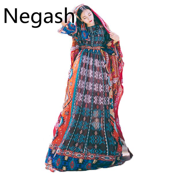 negash new luxury runway dresses 2018 national wide women long summer chiffon print floral boho maxi dresses, Black;gray
negash new luxury runway dresses 2018 national wide women long summer chiffon print floral boho maxi dresses, Black;gray