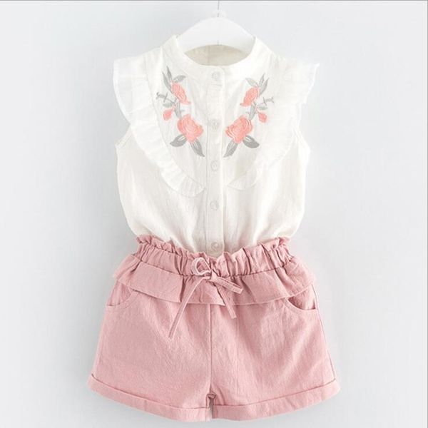 summer baby girls sets sweet 2pcs cotton embroidered sleeveless shirt +short pants girls outfits baby tracksuit kids boutique clothing, White
summer baby girls sets sweet 2pcs cotton embroidered sleeveless shirt +short pants girls outfits baby tracksuit kids boutique clothing, White
