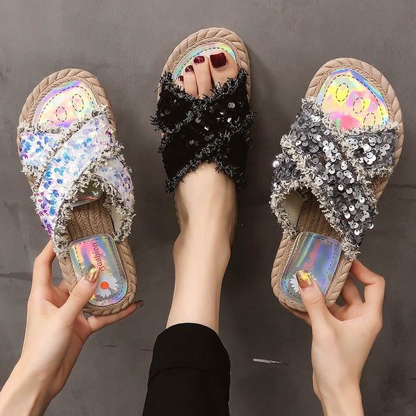shoes slippers casual slides summer woman slipers women beach 2020 flat pu fabric basic bling rubber female shoes, Black
shoes slippers casual slides summer woman slipers women beach 2020 flat pu fabric basic bling rubber female shoes, Black