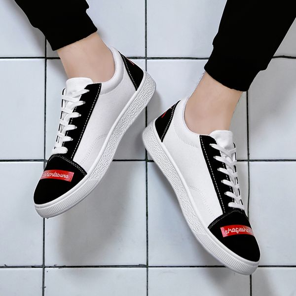 flash couple pata canva shoes flat shoes classic white black autumn walking luxury mens womens casual shoes
