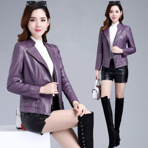 leather coat women plus size 5xl women's jacket 2019 spring and autumn new slim fashion ladies pu leather jacket, Black
leather coat women plus size 5xl women's jacket 2019 spring and autumn new slim fashion ladies pu leather jacket, Black