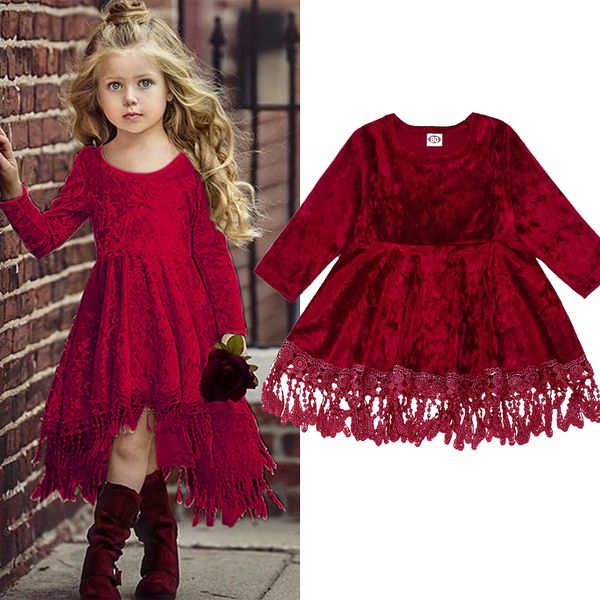 2020 wine red girls velour dresses lace winter kids dresses for girls christmas dress vestidos 2-4 years old fashionable d30, Red;yellow
2020 wine red girls velour dresses lace winter kids dresses for girls christmas dress vestidos 2-4 years old fashionable d30, Red;yellow