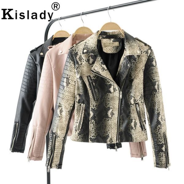 fall winter fashion women's faux leather jacket snake skin design cool moto jacket black pink leather trench coat gothic outwear
fall winter fashion women's faux leather jacket snake skin design cool moto jacket black pink leather trench coat gothic outwear