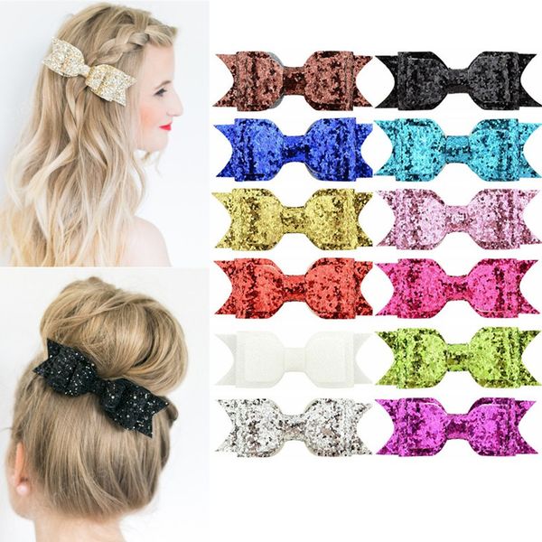3.75 inch lovely girls shining hair bow hair accessories cute hair clips hairpins fashion women children headwear, Slivery;white
3.75 inch lovely girls shining hair bow hair accessories cute hair clips hairpins fashion women children headwear, Slivery;white