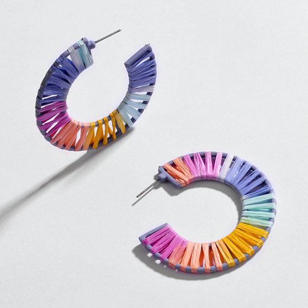 5 designer rainbow big raffia hoop earrings fashion women jewelry trendy popular pink blue summer colorful earring hoops, Golden;silver
5 designer rainbow big raffia hoop earrings fashion women jewelry trendy popular pink blue summer colorful earring hoops, Golden;silver