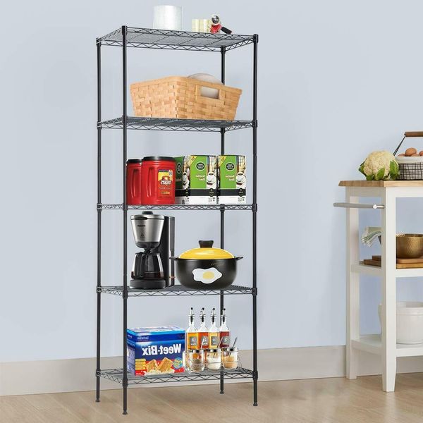 5-shelf heavy duty steel wire tier layer shelving 60"x24"x14" storage rack black
5-shelf heavy duty steel wire tier layer shelving 60"x24"x14" storage rack black