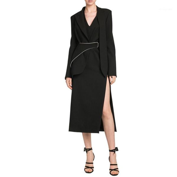 suit jackets with sashes elegant temperament solid color slim long sleeved lapel neck x-long fashion womens jackets luxury womens designer, Black;brown
suit jackets with sashes elegant temperament solid color slim long sleeved lapel neck x-long fashion womens jackets luxury womens designer, Black;brown