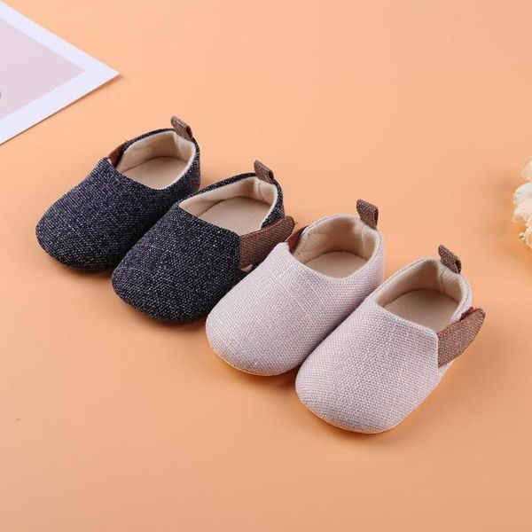 Solid Color Boys Girls Baby Prewalker Shoes Fashionable Toddler Shoes Casual Canvas Necessary Household Baby Supplies