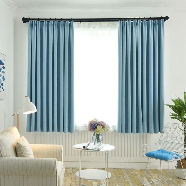 

thick fabric 90% shading curtains for bedroom living room modern blackout curtain for window solid color window blind drape 1pc