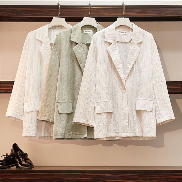 plus size suits blazer for women 2019 thin suncreen stripe women suits blazer 2019 chic fashion plus size autumn coat 4xl, White;black
plus size suits blazer for women 2019 thin suncreen stripe women suits blazer 2019 chic fashion plus size autumn coat 4xl, White;black