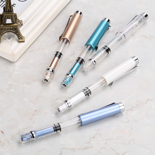 0.5mm transparent fountain pen color 9 pick fountain pens student writing portable office school supplies
0.5mm transparent fountain pen color 9 pick fountain pens student writing portable office school supplies