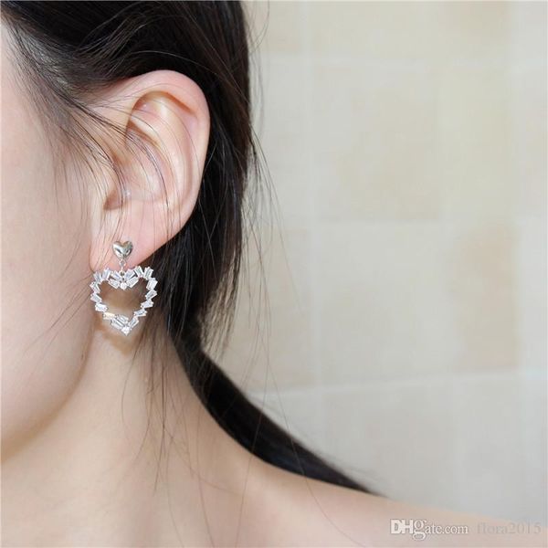 высокое качество нового сердца oorbellen с блестящая cz камень цвета золота bridal серьги для венчания партии bijoux рождественский подарок, Silver
высокое качество нового сердца oorbellen с блестящая cz камень цвета золота bridal серьги для венчания партии bijoux рождественский подарок, Silver