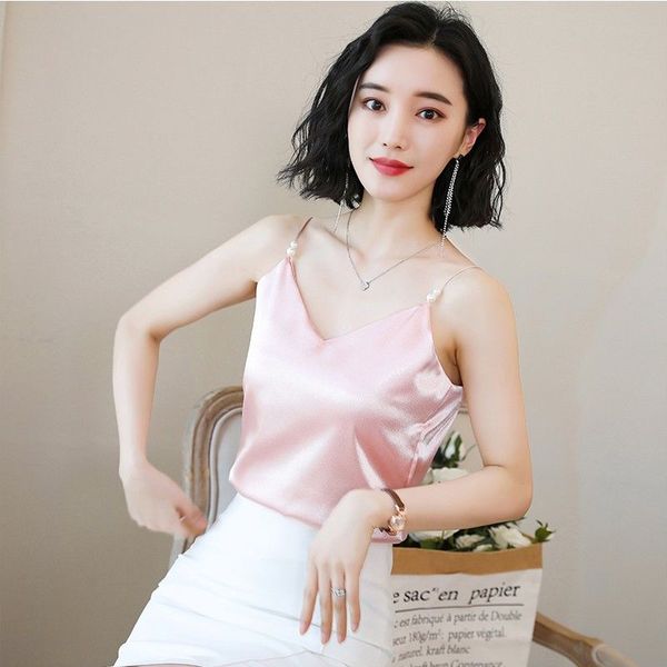 summer women's sleeveless camisole black pink loose large size with v-neck slim camis tanks x265, White
summer women's sleeveless camisole black pink loose large size with v-neck slim camis tanks x265, White