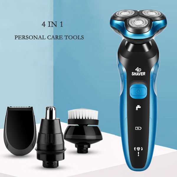 4 in 1 men shaver kit 3d floating electric razor rechargeable sideburns and nose hair trimmer waterproof shaving machine 35 
4 in 1 men shaver kit 3d floating electric razor rechargeable sideburns and nose hair trimmer waterproof shaving machine 35