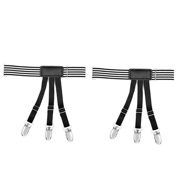 high elastic leg girdle belt black and white stripes gentleman for uniform shirt leggings suspender garters anti-slip clip, Black;white
high elastic leg girdle belt black and white stripes gentleman for uniform shirt leggings suspender garters anti-slip clip, Black;white