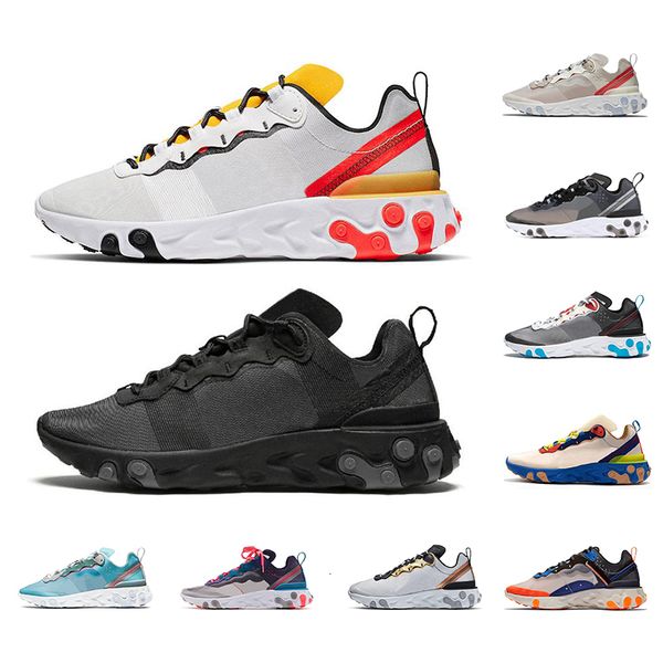 new arrived 2020 react 87 element 55 running shoes for men women triple black white breathe sports sneakers size 36-45
new arrived 2020 react 87 element 55 running shoes for men women triple black white breathe sports sneakers size 36-45