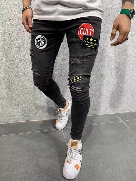 men pants badge jeans designer fashion jeans new stretch slim men's zipper fly skinny jeans pants with letter pattern size s-3xl wholesale
men pants badge jeans designer fashion jeans new stretch slim men's zipper fly skinny jeans pants with letter pattern size s-3xl wholesale