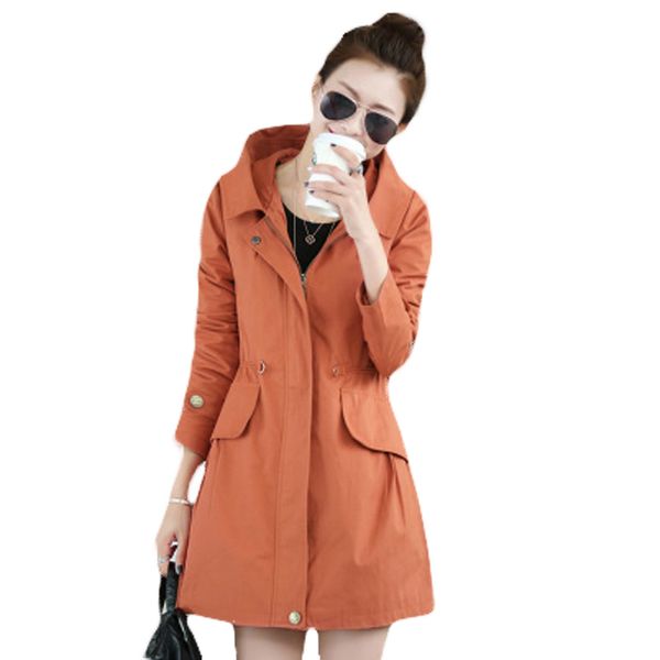 2019 new spring autumn women trench coat casual plus size hooded female long windbreaker coat feminine overcoat c201, Tan;black
2019 new spring autumn women trench coat casual plus size hooded female long windbreaker coat feminine overcoat c201, Tan;black