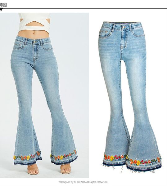 fashion women designer jeans plus size womans clothes womens femme ripped jeans woman simplicity 3d embroidery wide leg pants bell-bottoms 3, Blue
fashion women designer jeans plus size womans clothes womens femme ripped jeans woman simplicity 3d embroidery wide leg pants bell-bottoms 3, Blue