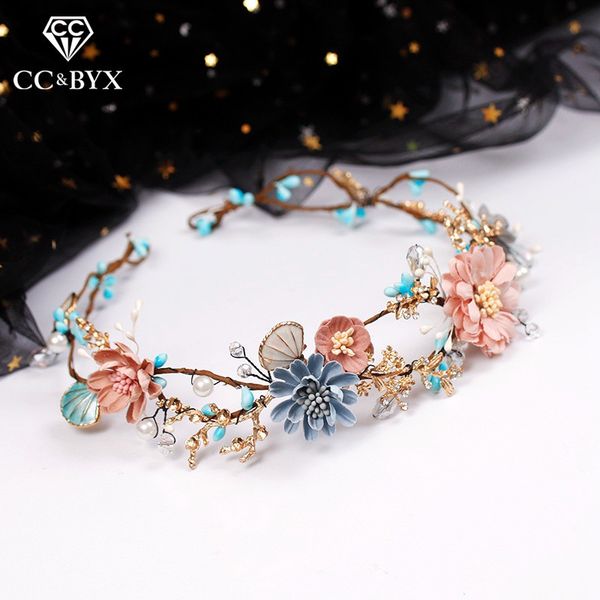 cc wedding jewelry hairbands crown forest style seaside party engagement hair accessories for bridal flower beads yarn gift 9870, Golden;white
cc wedding jewelry hairbands crown forest style seaside party engagement hair accessories for bridal flower beads yarn gift 9870, Golden;white