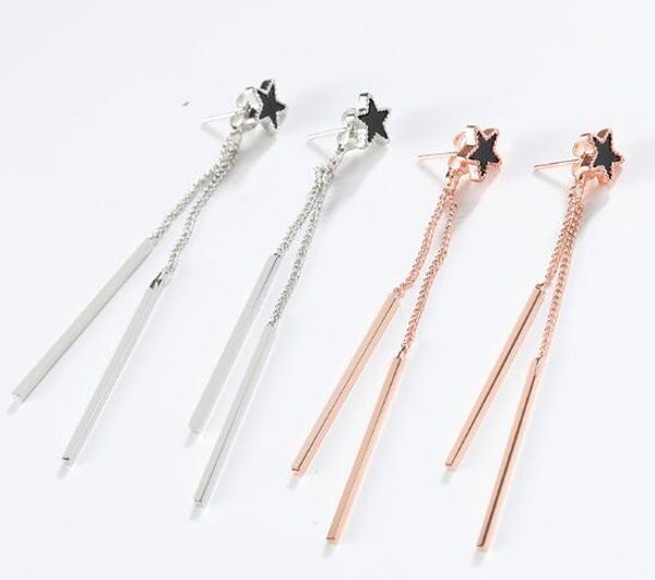 new twinkle star south korean version of fashion asymmetric star long tassel earrings fashion classic elegant, Silver
new twinkle star south korean version of fashion asymmetric star long tassel earrings fashion classic elegant, Silver