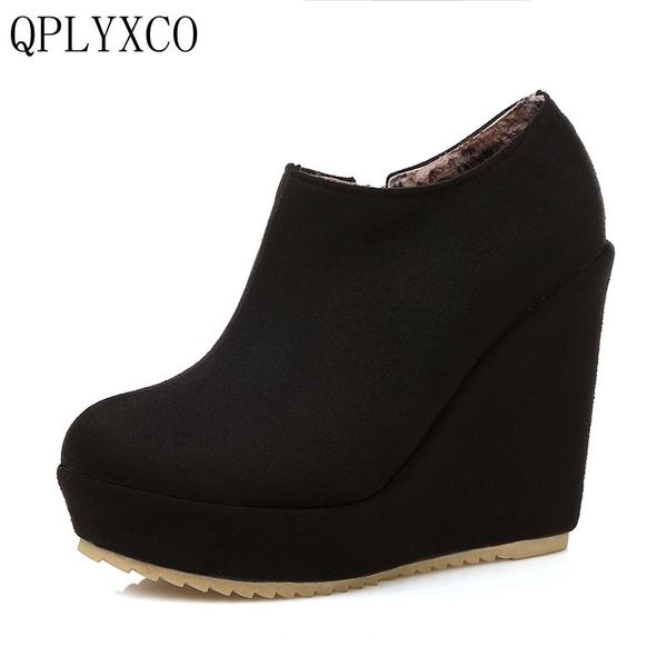 qplyxco new spring autumn winter big size 32-43 ankle boots women short boots wedges super high hells 12cm ladies shoes c212, Black
qplyxco new spring autumn winter big size 32-43 ankle boots women short boots wedges super high hells 12cm ladies shoes c212, Black
