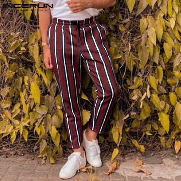 incerun striped pants men elastic waist fitness joggers fashion hip-hop straight trousers men casual pantalon hombre streetwear, Black
incerun striped pants men elastic waist fitness joggers fashion hip-hop straight trousers men casual pantalon hombre streetwear, Black