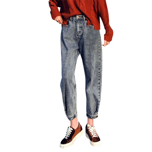 fashion womens high waist loose straight jeans vintage denim casual harem pants boyfriend jeans for women spodnie damskie, Blue
fashion womens high waist loose straight jeans vintage denim casual harem pants boyfriend jeans for women spodnie damskie, Blue