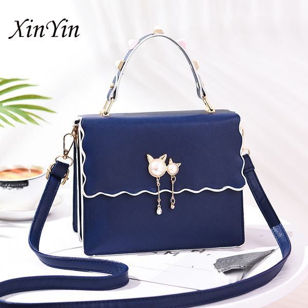 trendy novelty bags for 2019 women's fashion shoulder bag simple solid color tote cool cat pearl crossbody bags
trendy novelty bags for 2019 women's fashion shoulder bag simple solid color tote cool cat pearl crossbody bags