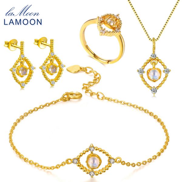 lamoon 2018 new 925-sterling-silver natural moonstone 4pcs jewelry sets s925 fine jewelry for women wedding v046-1, Black
lamoon 2018 new 925-sterling-silver natural moonstone 4pcs jewelry sets s925 fine jewelry for women wedding v046-1, Black