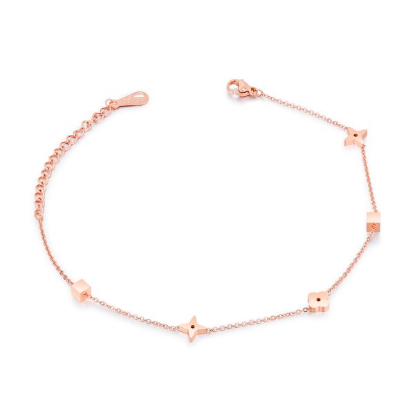 rose gold fashion sweet flower anklet creative destiny love stainless steel ladies jewelry jewelry gift 3-gz042, Red;blue
rose gold fashion sweet flower anklet creative destiny love stainless steel ladies jewelry jewelry gift 3-gz042, Red;blue