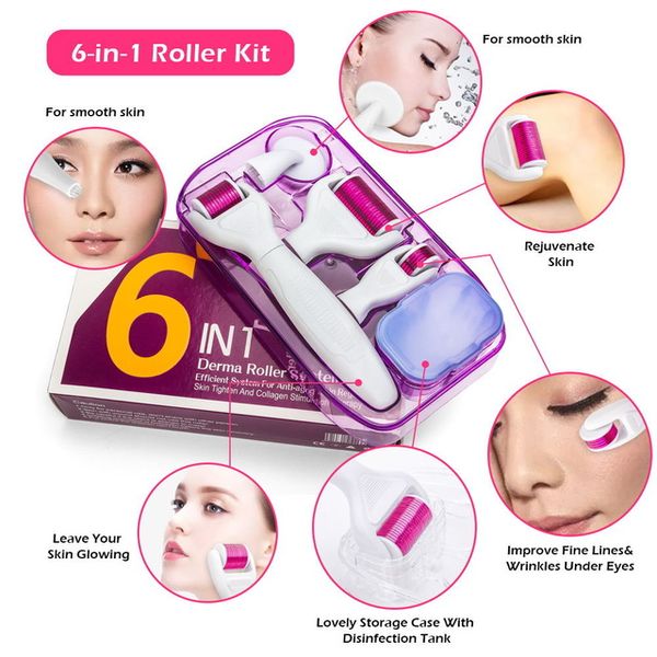 6in1 microneedle derma roller kit titanium dermaroller micro needle facial roller for eye face body treatment facial clean brush
6in1 microneedle derma roller kit titanium dermaroller micro needle facial roller for eye face body treatment facial clean brush