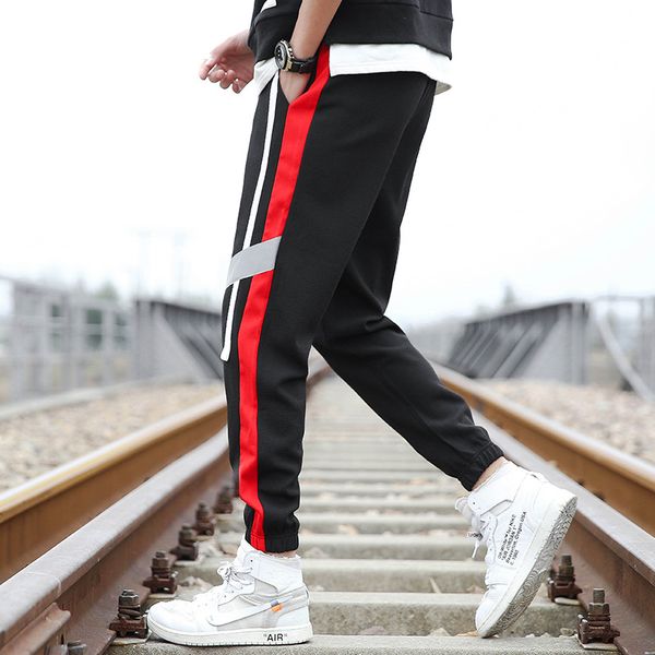 summer streetwear trousers men's sweatpants m-4xl casual large size pants elastic side striped trend sports joggers, Black
summer streetwear trousers men's sweatpants m-4xl casual large size pants elastic side striped trend sports joggers, Black