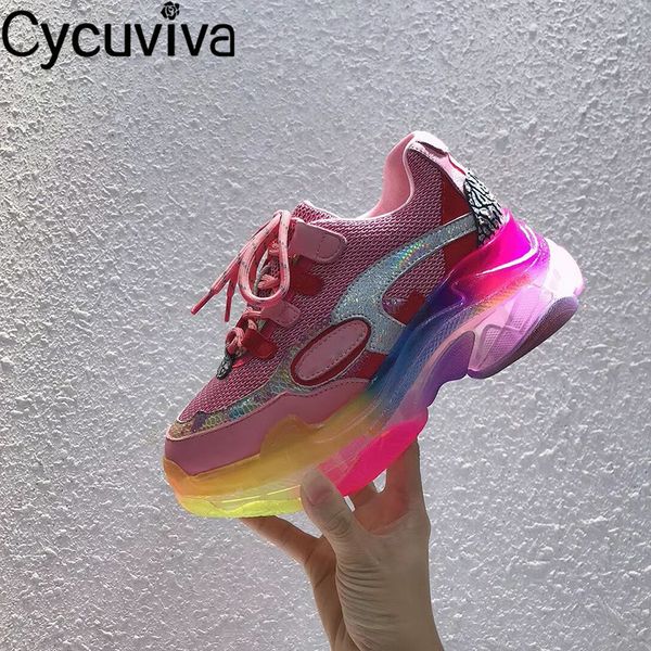 novelty rainbow crystal platform shoes for women mesh air lace up thick bottom casual sneakers 2019 autumn daddy shoes woman, Black
novelty rainbow crystal platform shoes for women mesh air lace up thick bottom casual sneakers 2019 autumn daddy shoes woman, Black