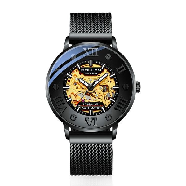 fashion watch men's automatic mechanical watch mesh belt waterproof novel trend luminous sports sl307, Slivery;brown
fashion watch men's automatic mechanical watch mesh belt waterproof novel trend luminous sports sl307, Slivery;brown