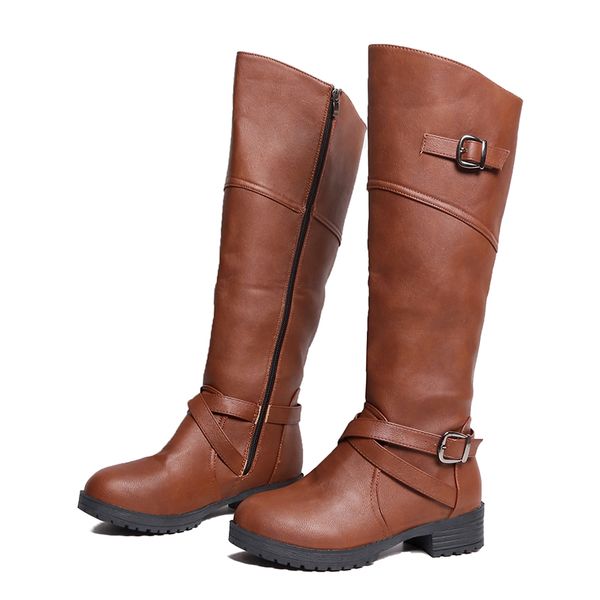 oeak autumn winter pu leather over-the-knee women boots women botas mujer boots retro buckle with zip snow, Black
oeak autumn winter pu leather over-the-knee women boots women botas mujer boots retro buckle with zip snow, Black