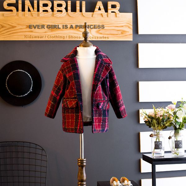 winter new fashion plaid jacket for baby girl children's woolen coats kids long warm outwear coat children's clothing, Blue;gray
winter new fashion plaid jacket for baby girl children's woolen coats kids long warm outwear coat children's clothing, Blue;gray